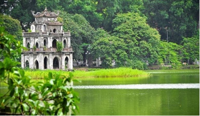 Hoan Kiem Lake in hanoi vietnam