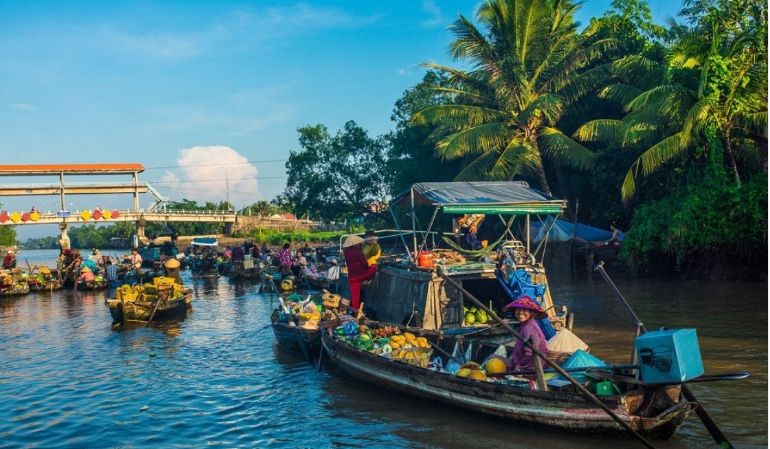 boat in can tho vietnam