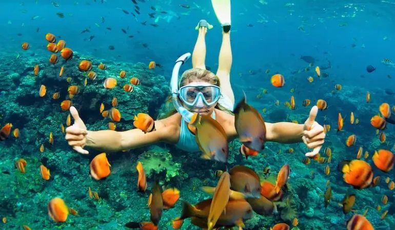 Snorkeling at An Bang Beach in Vietnam