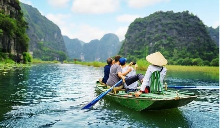 Boat in ninh binh vietnam