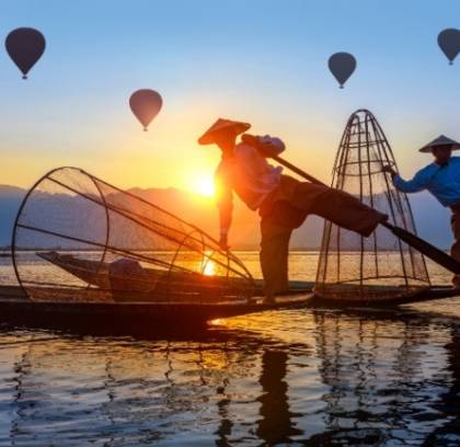 Inle Lake Balloon and Boat Trip
